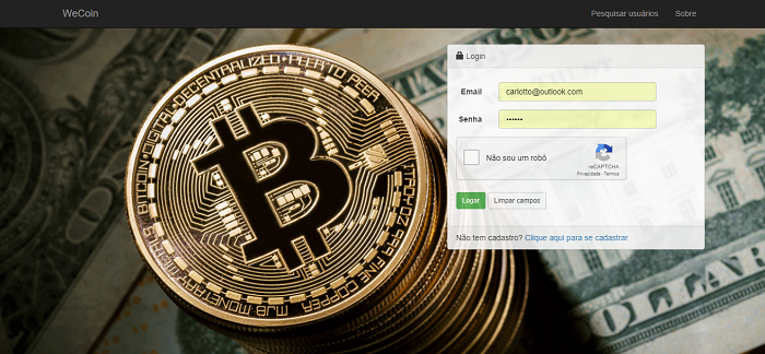 WeCoin web site